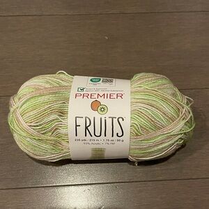Premier Fruits Variegated Yarn in Light Green, light brown & Cream